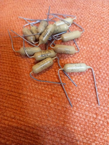 12x mustard capacitors - 12x, 5600pf