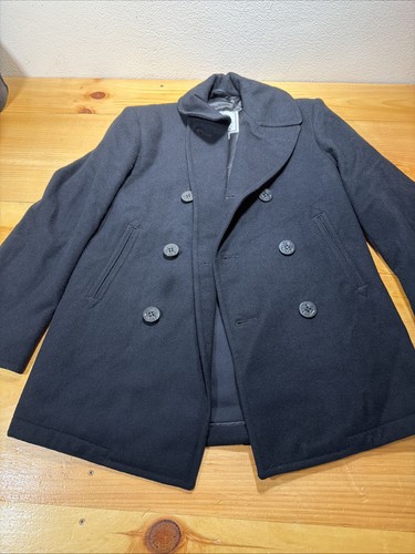 Vintage navy pea coat men - navy,