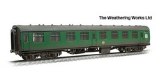 Bachmann BR Southern Region Green SK 2nd corridor Coach *WEATHERED LOOK* 39-028
