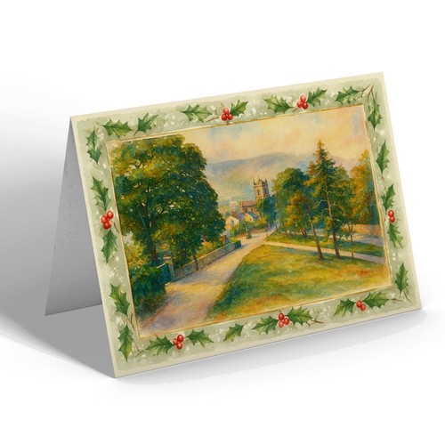 Christmas card church - card,