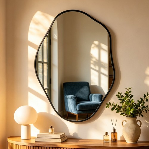 Large asymmetrical wall mirror - large,