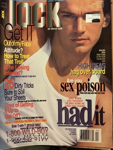 Vintage jock magazine april - jock, *april