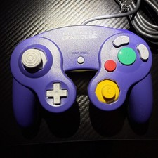 Official Nintendo Gamecube Controller Purple/Indigo Tested & Working