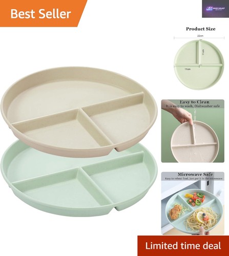 2pcs divided plates - 2pcs,