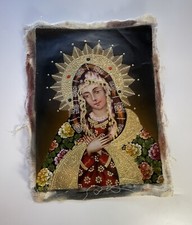 Virgin Mary Madonna Cusco School Original Oil Painting 