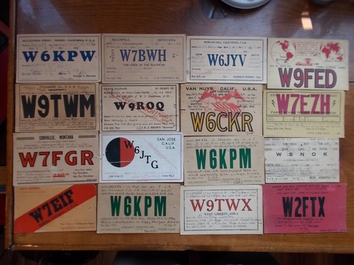 Qsl ham radio cards 1930 - ham, 1930's