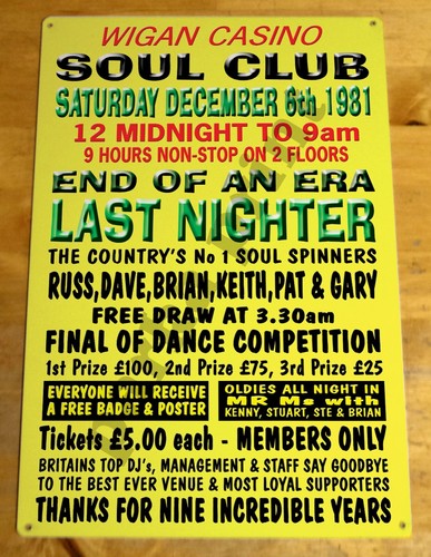 Northern soul metal sign - soul, /