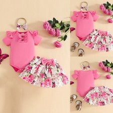 3PCS Newborn Baby Girls Frill