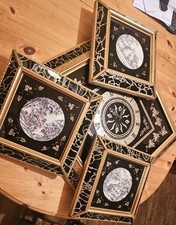 Mid Century Modern German Sunburst Wall Clock, Circa 1960 With Roman Numerals