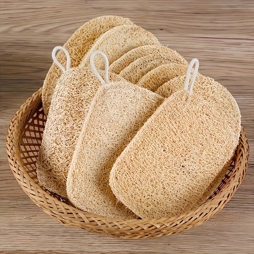 6pcs natural loofah - loofah, sponges