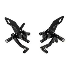 Aprilia Tuono V4 1100 Factory 2017-2019 CNC Racing Adjustable Footboards Black