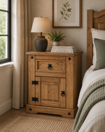 Door drawer bedside chest - 1, 1