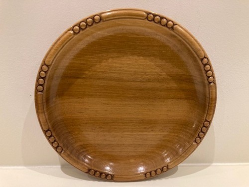 Round wooden brown decorative - round,