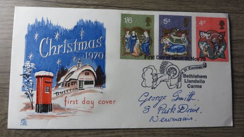 1970 christmas sovereign fdc - christmas,