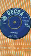 BILLY FURY - THAT'S LOVE - YOU DON'T KNOW - DECCA 11237 - ROCK 'N' ROLL - EX