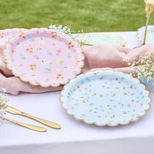 Afternoon Tea Party Plates Luxury Vintage Style Floral Paper Plates Assort x 8