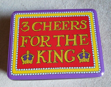 Emma Bridgewater King Charles Rectangular Tin 2023 Three Cheers for the King
