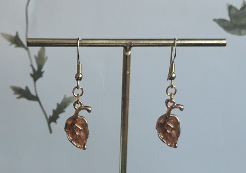 Hand made amber colour leaf - hand,