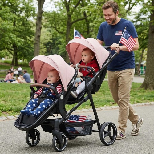 Double tandem stroller for - double,