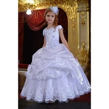 Cute White Lace Ball Gown