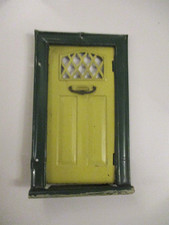OLD TIN DOLLS HOUSE FRONT DOOR