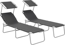 Outsunny 2x Sun Lounger Chairs