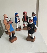 6 Hand Carved and Hand Painted