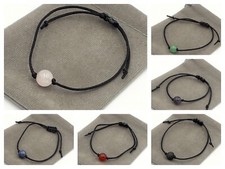 Handmade 8mm Crystal Healing Gemstone cord Bracelet & Velvet Pouch 15+ Styles