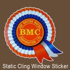 Static Cling BMC Rosette Classic Retro Car WINDOW  Decal Sticker 1 off 80mm