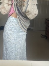 floral midi skirt size 8