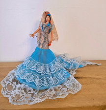 Spanish Flamenco Dancer Doll - Blue - Vintage
