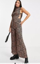 Topshop Tiger Print Jumpsuit