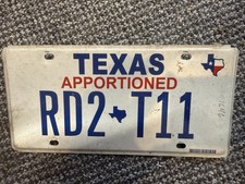 Vintage Texas Number Plate Genuine American number  USA license
