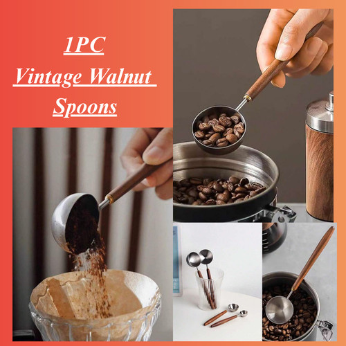 Wood handle scoop coffee - handle,