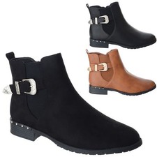 Womens Ladies Buckle Zip Up
