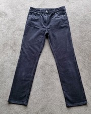 Women's Dark Grey Marks & Spencer Corduroy Trousers Size 10 Short