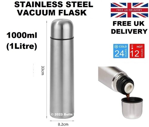 Stainless steel water flask - stainless,