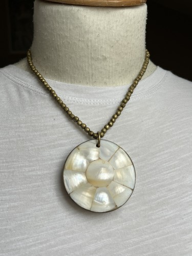 Mother pearl shell necklace - mother,