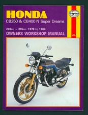 Honda CB250N CB400N Superdream (78-84) Haynes Manual Repair Book CB 250 400 FW56