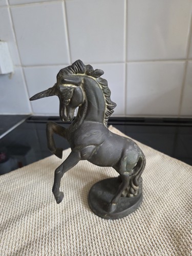 Vintage solid brass rearing - vintage,