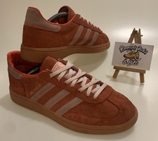 Womens Adidas Handball Spezial RED PINK GUM SOLE Trainers UK 6 OASIS RETRO 90S