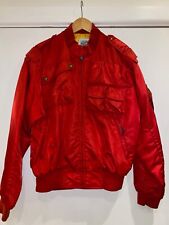 Nankai Red Motorcycle Bomber Jacket Medium Silk Balmain