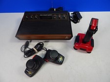 vintage WORKING ATARI 2600 woody VIDEO GAME CONSOLE complete CONTROLLER 6 switch