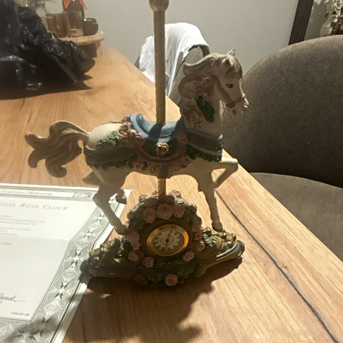 Franklin mint carousel rose - franklin,