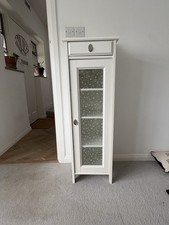 IKEA Freestanding Bathroom Cabinet With Glass Front, Adjustable Shelves