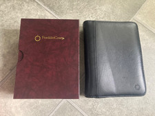 Franklin Covey Planner Ring Binder Black & storage box and inserts