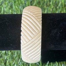 Vintage Cream Bakelite Carved