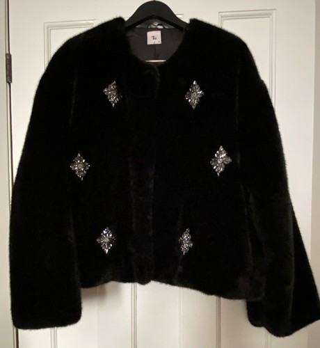 New black faux fur - new,