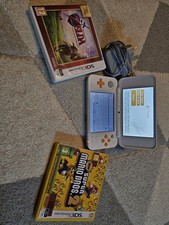 Nintendo 2DS XL White/Orange Console with Charger Including 2 Games
