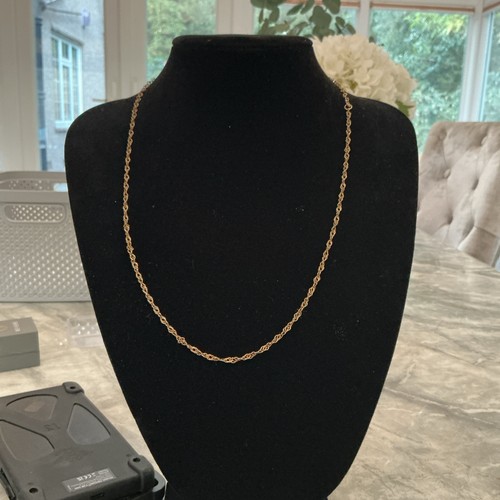 9ct gold rope chain 375 - chain, solid